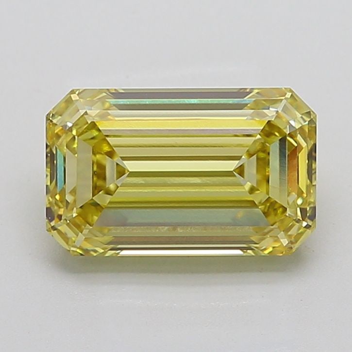 Loose Diamond - EMERALD 5.03ct Fancy Intense Yellow VVS2: Loose Diamond - EMERALD 5.03ct Fancy Intense Yellow VVS2 Source: This is a real non-mined Diamond that has been grown in a lab Shape: EMERALD Carats: 5.03 Color: Fancy Intense Yellow Certification: IG