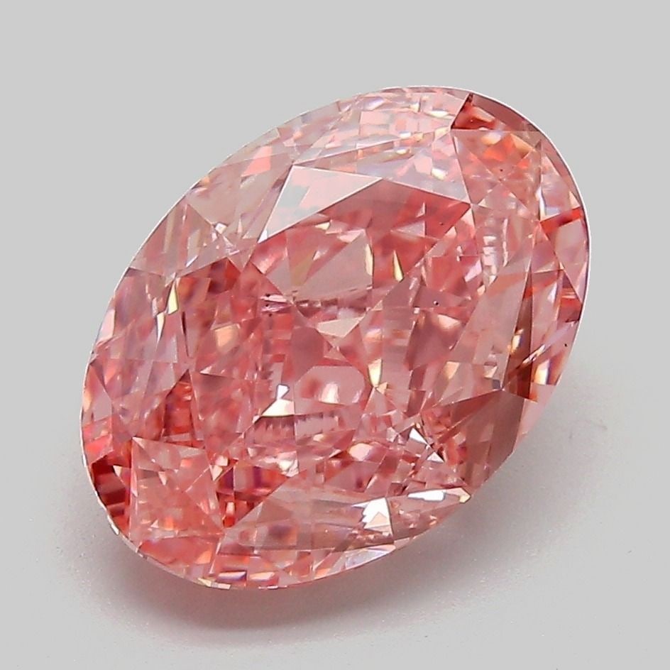 Loose Diamond - OVAL 4.05ct Fancy Vivid Pink SI1: Loose Diamond - OVAL 4.05ct Fancy Vivid Pink SI1 Source: This is a real non-mined Diamond that has been grown in a lab Shape: OVAL Carats: 4.05 Color: Fancy Vivid Pink Certification: IGI Video:
