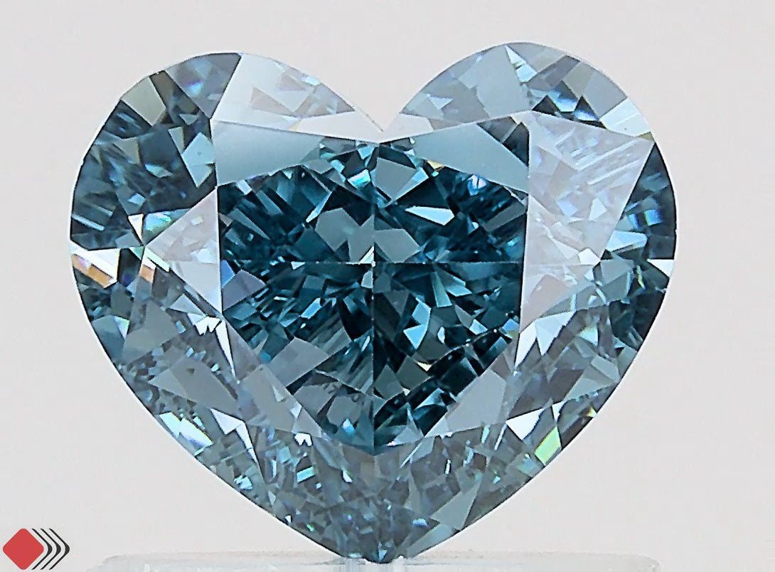 Loose Diamond - HEART 1.27ct Fancy Vivid Blue VS1: Loose Diamond - HEART 1.27ct Fancy Vivid Blue VS1 Source: This is a real non-mined Diamond that has been grown in a lab Shape: HEART Carats: 1.27 Color: Fancy Vivid Blue Certification: IGI Video: