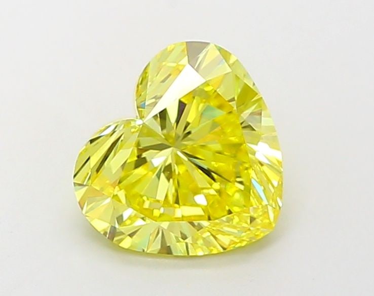 Loose Diamond - HEART 2.34ct Fancy Vivid Yellow VS1: Loose Diamond - HEART 2.34ct Fancy Vivid Yellow VS1 Source: This is a real non-mined Diamond that has been grown in a lab Shape: HEART Carats: 2.34 Color: Fancy Vivid Yellow Certification: IGI Video: