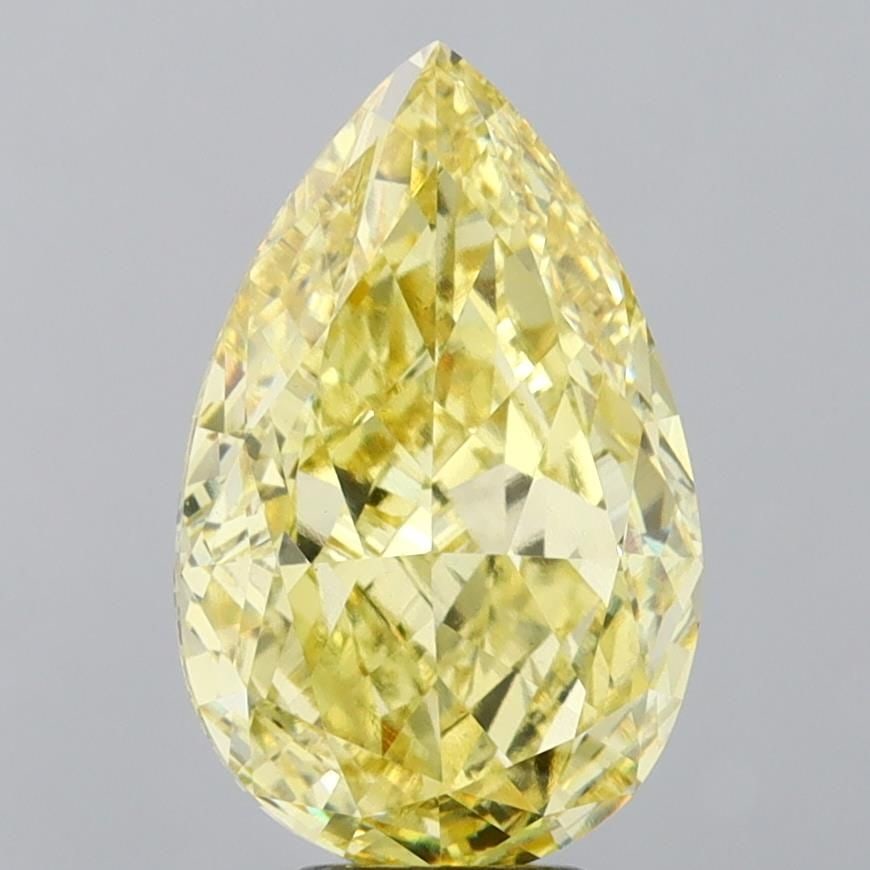 Loose Diamond - PEAR 7.17ct Fancy Vivid Yellow VS1: Loose Diamond - PEAR 7.17ct Fancy Vivid Yellow VS1 Source: This is a real non-mined Diamond that has been grown in a lab Shape: PEAR Carats: 7.17 Color: Fancy Vivid Yellow Certification: IGI Video: