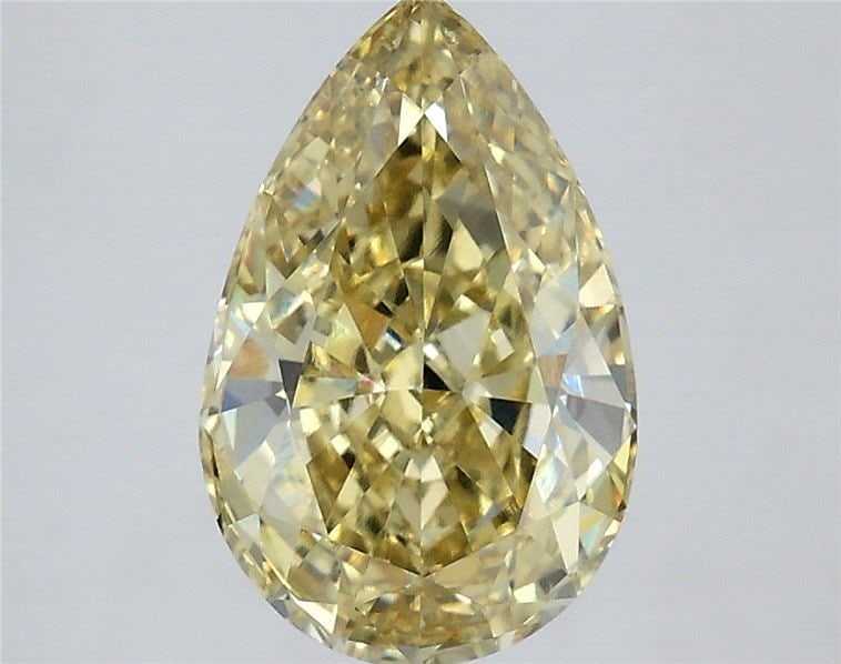 Loose Diamond - PEAR 2.58ct Fancy Intense Yellow VVS2: Loose Diamond - PEAR 2.58ct Fancy Intense Yellow VVS2 Source: This is a real non-mined Diamond that has been grown in a lab Shape: PEAR Carats: 2.58 Color: Fancy Intense Yellow Certification: IGI Vide