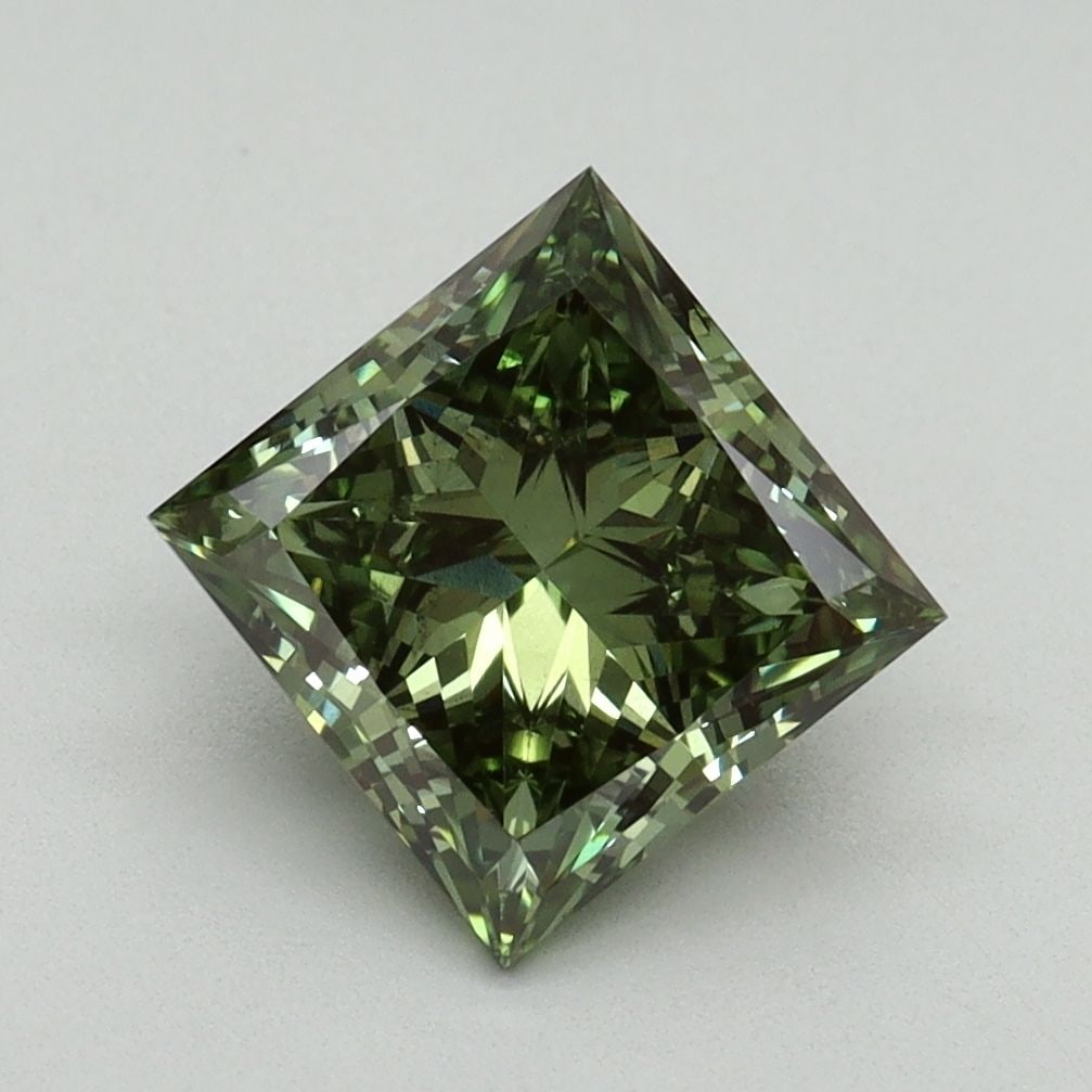 Loose Diamond - PRINCESS 2.02ct Fancy Vivid Green VS2: Loose Diamond - PRINCESS 2.02ct Fancy Vivid Green VS2 Source: This is a real non-mined Diamond that has been grown in a lab Shape: PRINCESS Carats: 2.02 Color: Fancy Vivid Green Certification: IGI Vid