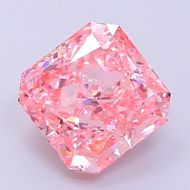 Loose Diamond - SQUARE RADIANT 3.35ct Fancy Vivid Pink VS1: Loose Diamond - SQUARE RADIANT 3.35ct Fancy Vivid Pink VS1 Source: This is a real non-mined Diamond that has been grown in a lab Shape: SQUARE RADIANT Carats: 3.35 Color: Fancy Vivid Pink Certificatio