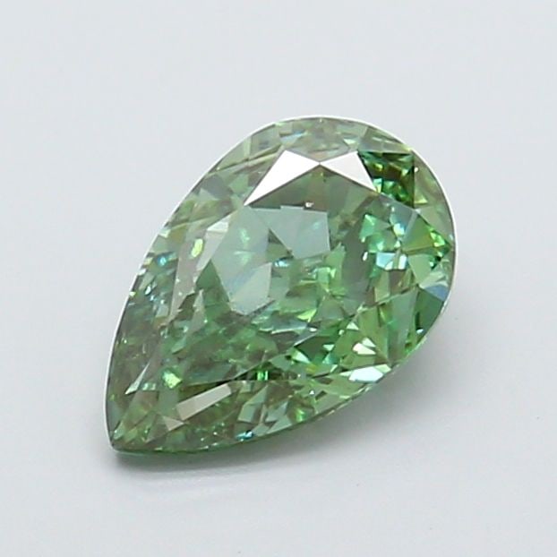Loose Diamond - PEAR 1.71ct Fancy Vivid Green VS1: Loose Diamond - PEAR 1.71ct Fancy Vivid Green VS1 Source: This is a real non-mined Diamond that has been grown in a lab Shape: PEAR Carats: 1.71 Color: Fancy Vivid Green Certification: IGI Video: