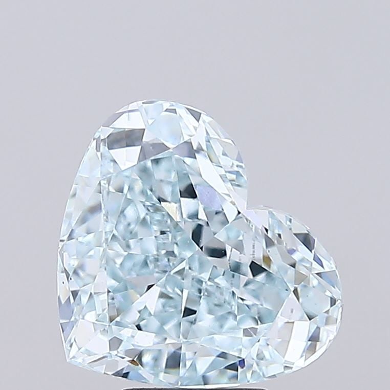 Loose Diamond - HEART 6.04ct Fancy Blueish Green VS1: Loose Diamond - HEART 6.04ct Fancy Blueish Green VS1 Source: This is a real non-mined Diamond that has been grown in a lab Shape: HEART Carats: 6.04 Color: Fancy Blueish Green Certification: IGI Video