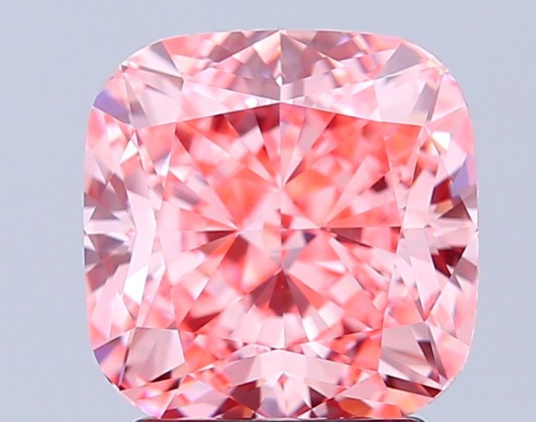 Loose Diamond - CUSHION MODIFIED 3.01ct Fancy Vivid Pink VVS2: Loose Diamond - CUSHION MODIFIED 3.01ct Fancy Vivid Pink VVS2 Source: This is a real non-mined Diamond that has been grown in a lab Shape: CUSHION MODIFIED Carats: 3.01 Color: Fancy Vivid Pink Certifi