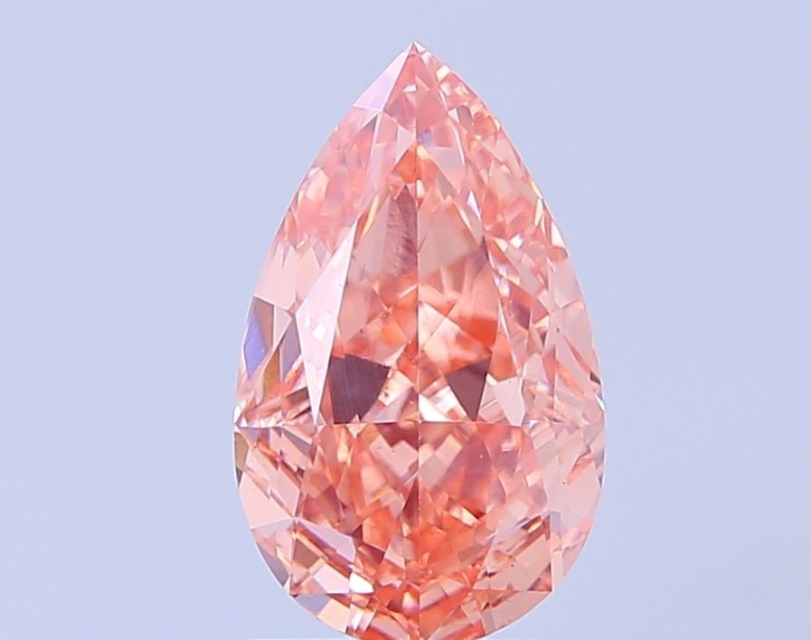 Loose Diamond - PEAR 1.84ct Fancy Vivid Orange Pink VS1: Loose Diamond - PEAR 1.84ct Fancy Vivid Orange Pink VS1 Source: This is a real non-mined Diamond that has been grown in a lab Shape: PEAR Carats: 1.84 Color: Fancy Vivid Orange Pink Certification: IGI
