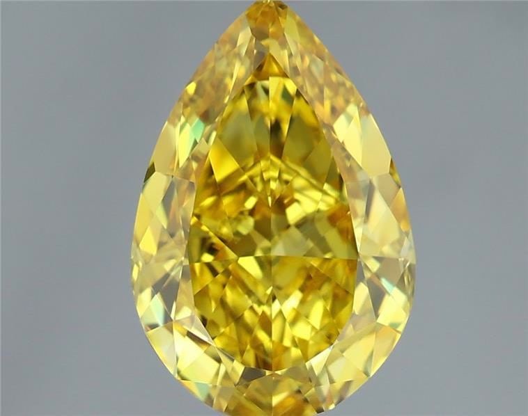 Loose Diamond - PEAR 2.08ct Fancy Vivid Yellow VVS2: Loose Diamond - PEAR 2.08ct Fancy Vivid Yellow VVS2 Source: This is a real non-mined Diamond that has been grown in a lab Shape: PEAR Carats: 2.08 Color: Fancy Vivid Yellow Certification: IGI Video: