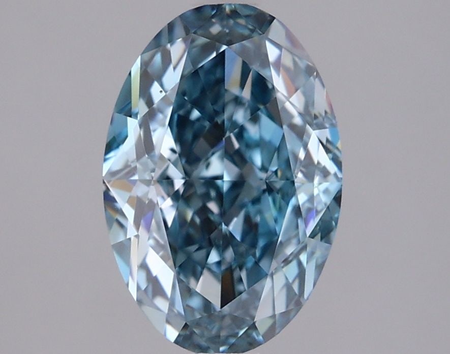 Loose Diamond - OVAL 2.1ct Blue VS1: Loose Diamond - OVAL 2.1ct Blue VS1 Source: This is a real non-mined Diamond that has been grown in a lab Shape: OVAL Carats: 2.1 Color: Blue Certification: NONE Video: