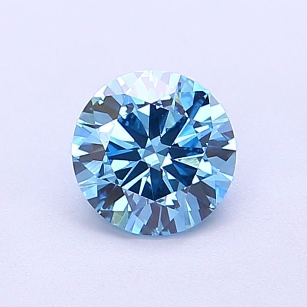 Loose Diamond - ROUND 0.65ct Fancy Vivid Blue VS1: Loose Diamond - ROUND 0.65ct Fancy Vivid Blue VS1 Source: This is a real non-mined Diamond that has been grown in a lab Shape: ROUND Carats: 0.65 Color: Fancy Vivid Blue Certification: IGI Video: