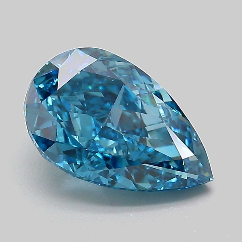 Loose Diamond - PEAR 2.03ct Fancy Vivid Blue VVS2: Loose Diamond - PEAR 2.03ct Fancy Vivid Blue VVS2 Source: This is a real non-mined Diamond that has been grown in a lab Shape: PEAR Carats: 2.03 Color: Fancy Vivid Blue Certification: IGI Video: