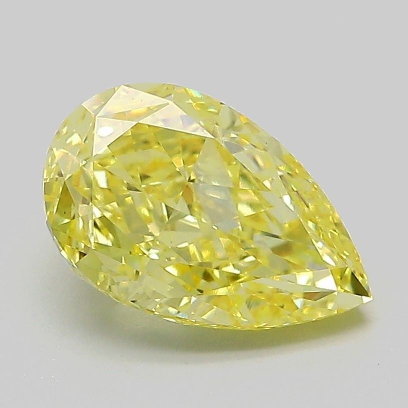 Loose Diamond - PEAR 2.06ct Fancy Vivid Yellow VVS2: Loose Diamond - PEAR 2.06ct Fancy Vivid Yellow VVS2 Source: This is a real non-mined Diamond that has been grown in a lab Shape: PEAR Carats: 2.06 Color: Fancy Vivid Yellow Certification: IGI Video:
