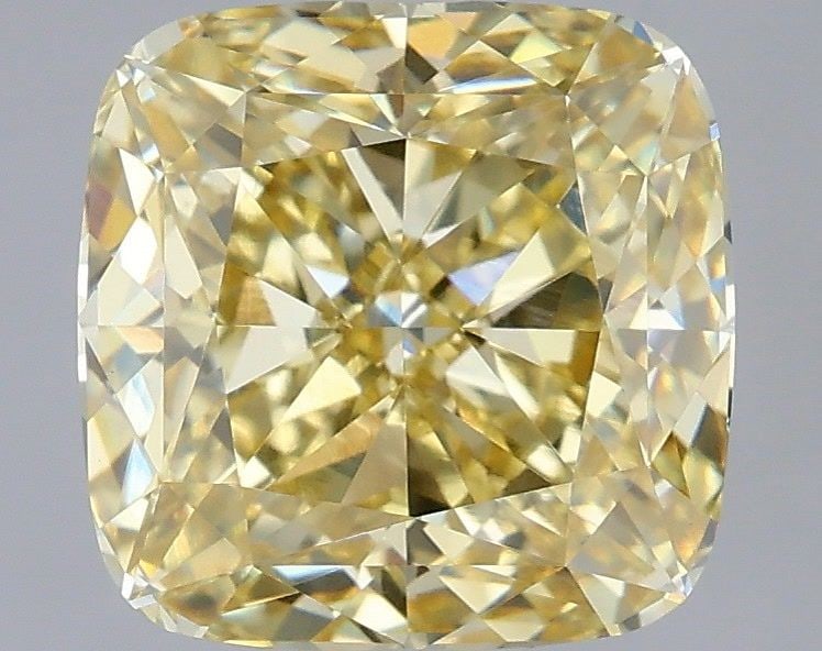 Loose Diamond - CUSHION MODIFIED 3.03ct Fancy Yellow VVS2: Loose Diamond - CUSHION MODIFIED 3.03ct Fancy Yellow VVS2 Source: This is a real non-mined Diamond that has been grown in a lab Shape: CUSHION MODIFIED Carats: 3.03 Color: Fancy Yellow Certification: 