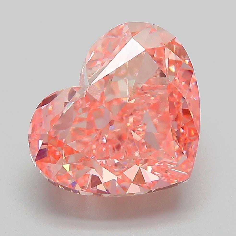 Loose Diamond - HEART 5.52ct Fancy Vivid Pink VVS2: Loose Diamond - HEART 5.52ct Fancy Vivid Pink VVS2 Source: This is a real non-mined Diamond that has been grown in a lab Shape: HEART Carats: 5.52 Color: Fancy Vivid Pink Certification: IGI Video: