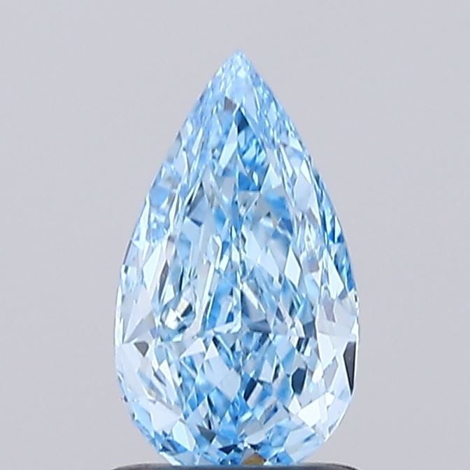 Loose Diamond - PEAR 0.92ct Fancy Vivid Blue VVS2: Loose Diamond - PEAR 0.92ct Fancy Vivid Blue VVS2 Source: This is a real non-mined Diamond that has been grown in a lab Shape: PEAR Carats: 0.92 Color: Fancy Vivid Blue Certification: IGI Video: