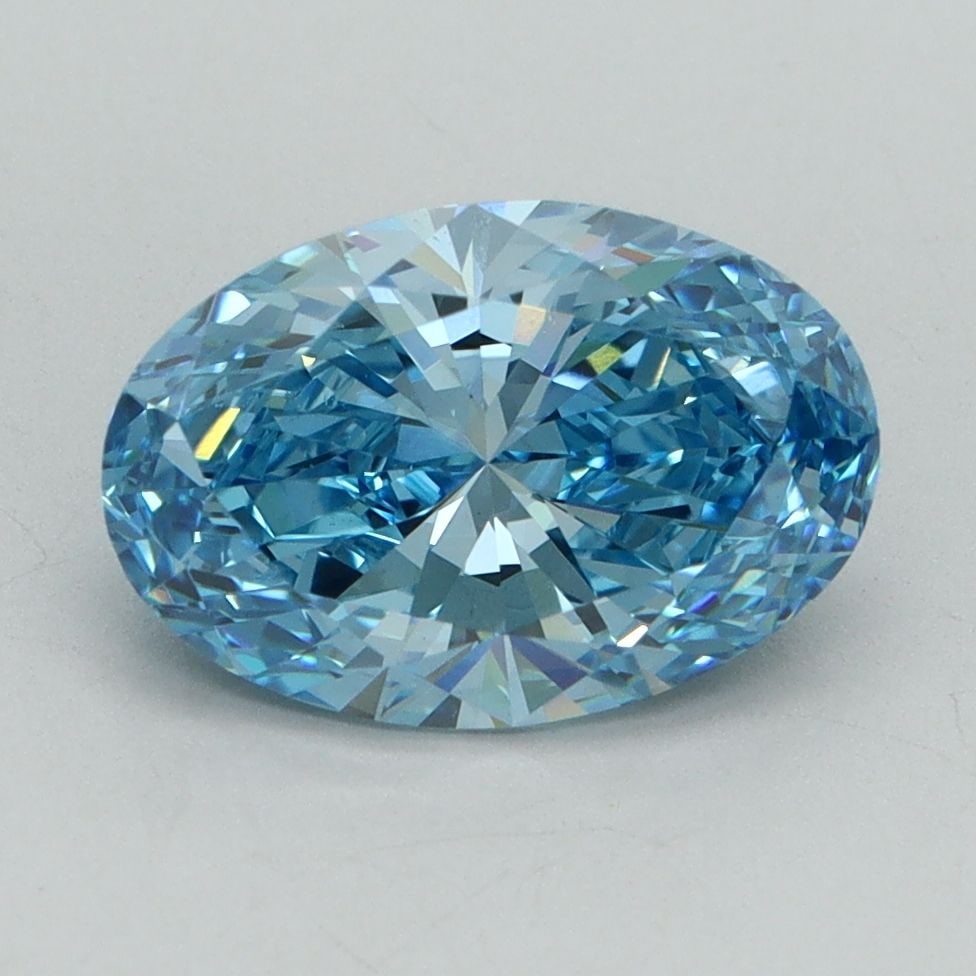 Loose Diamond - OVAL 2.19ct Fancy Vivid Blue VS1: Loose Diamond - OVAL 2.19ct Fancy Vivid Blue VS1 Source: This is a real non-mined Diamond that has been grown in a lab Shape: OVAL Carats: 2.19 Color: Fancy Vivid Blue Certification: IGI Video: