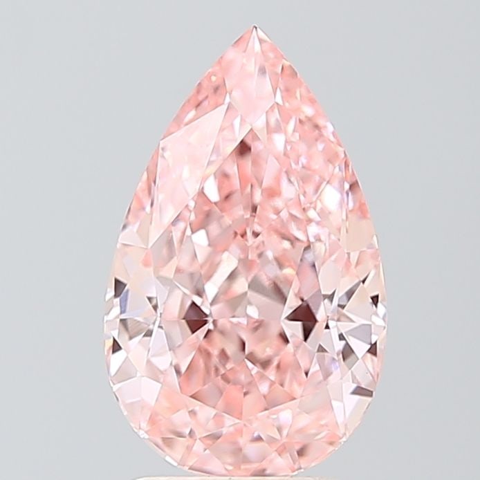 Loose Diamond - PEAR 2.6ct Fancy Vivid Pink VVS2: Loose Diamond - PEAR 2.6ct Fancy Vivid Pink VVS2 Source: This is a real non-mined Diamond that has been grown in a lab Shape: PEAR Carats: 2.6 Color: Fancy Vivid Pink Certification: IGI Video: