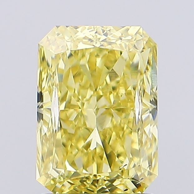 Loose Diamond - RADIANT 1.68ct Fancy Intense Yellow VS2: Loose Diamond - RADIANT 1.68ct Fancy Intense Yellow VS2 Source: This is a real non-mined Diamond that has been grown in a lab Shape: RADIANT Carats: 1.68 Color: Fancy Intense Yellow Certification: IGI