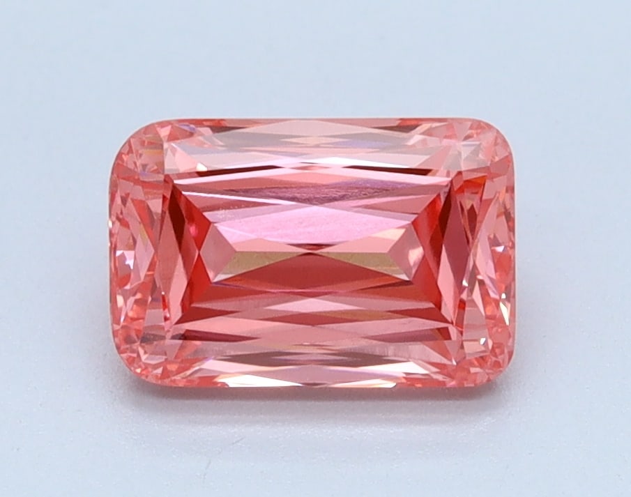 Loose Diamond - CUSHION MIXED CUT 1.17ct PINK VVS2: Loose Diamond - CUSHION MIXED CUT 1.17ct PINK VVS2 Source: This is a real non-mined Diamond that has been grown in a lab Shape: CUSHION MIXED CUT Carats: 1.17 Color: PINK Clarity: VVS2 Certification: 