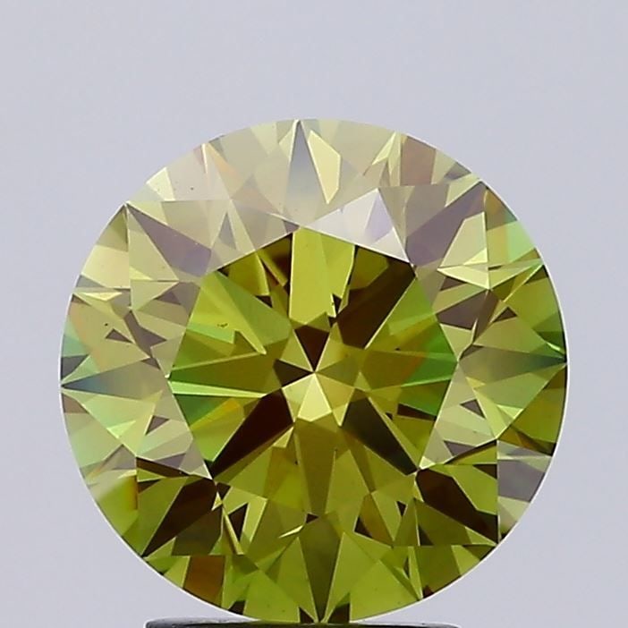 Ideal Loose Diamond - ROUND 3.56ct Fancy Intense Yellowish Green VS1: Ideal Loose Diamond - ROUND 3.56ct Fancy Intense Yellowish Green VS1 Source: This is a real non-mined Diamond that has been grown in a lab Shape: ROUND Carats: 3.56 Color: Fancy Intense Yellowish Gree
