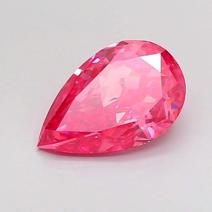 Loose Diamond - PEAR 2.02ct Fancy Vivid Pink VS1: Loose Diamond - PEAR 2.02ct Fancy Vivid Pink VS1 Source: This is a real non-mined Diamond that has been grown in a lab Shape: PEAR Carats: 2.02 Color: Fancy Vivid Pink Certification: IGI Video: