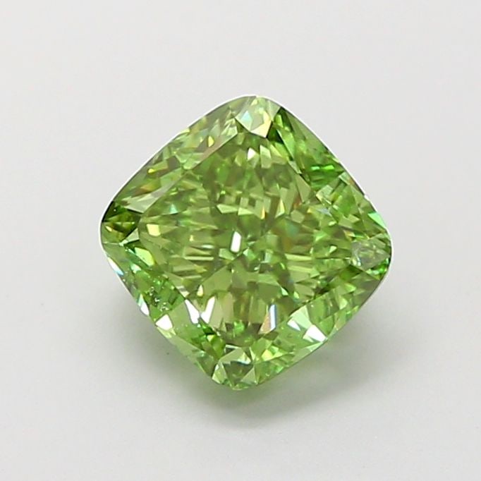 Loose Diamond - CUSHION MODIFIED 2.0ct Fancy Vivid Green VS2: Loose Diamond - CUSHION MODIFIED 2.0ct Fancy Vivid Green VS2 Source: This is a real non-mined Diamond that has been grown in a lab Shape: CUSHION MODIFIED Carats: 2.0 Color: Fancy Vivid Green Certific