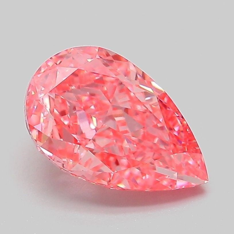 Loose Diamond - PEAR 2.09ct Fancy Vivid Pink VVS2: Loose Diamond - PEAR 2.09ct Fancy Vivid Pink VVS2 Source: This is a real non-mined Diamond that has been grown in a lab Shape: PEAR Carats: 2.09 Color: Fancy Vivid Pink Certification: IGI Video:
