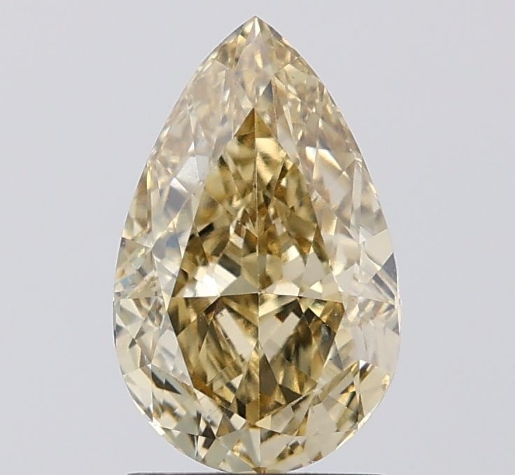 Loose Diamond - PEAR 2.11ct Fancy Gray Yellow VS1: Loose Diamond - PEAR 2.11ct Fancy Gray Yellow VS1 Source: This is a real non-mined Diamond that has been grown in a lab Shape: PEAR Carats: 2.11 Color: Fancy Gray Yellow Certification: IGI Video: