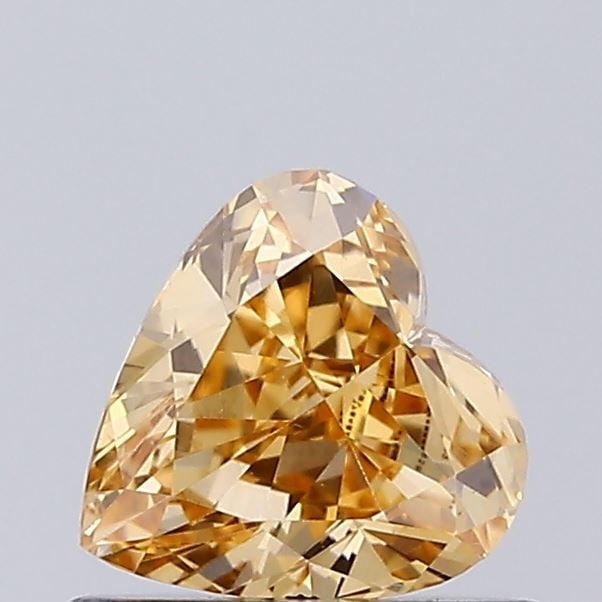 Loose Diamond - HEART 0.6ct Fancy Brown Yellow VS1: Loose Diamond - HEART 0.6ct Fancy Brown Yellow VS1 Source: This is a real non-mined Diamond that has been grown in a lab Shape: HEART Carats: 0.6 Color: Fancy Brown Yellow Certification: IGI Video: