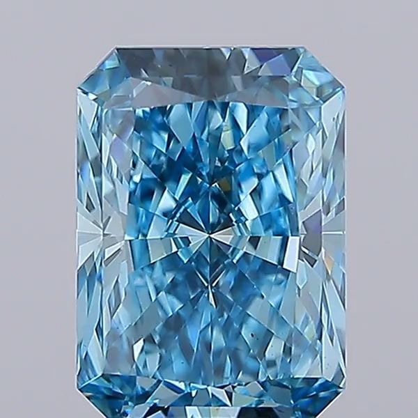 Loose Diamond - RADIANT 5.09ct Fancy Vivid Blue VS2: Loose Diamond - RADIANT 5.09ct Fancy Vivid Blue VS2 Source: This is a real non-mined Diamond that has been grown in a lab Shape: RADIANT Carats: 5.09 Color: Fancy Vivid Blue Certification: IGI Video: