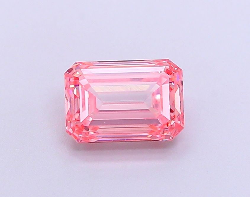 Loose Diamond - EMERALD 1.51ct Fancy Intense Pink VS2: Loose Diamond - EMERALD 1.51ct Fancy Intense Pink VS2 Source: This is a real non-mined Diamond that has been grown in a lab Shape: EMERALD Carats: 1.51 Color: Fancy Intense Pink Certification: IGI Vid
