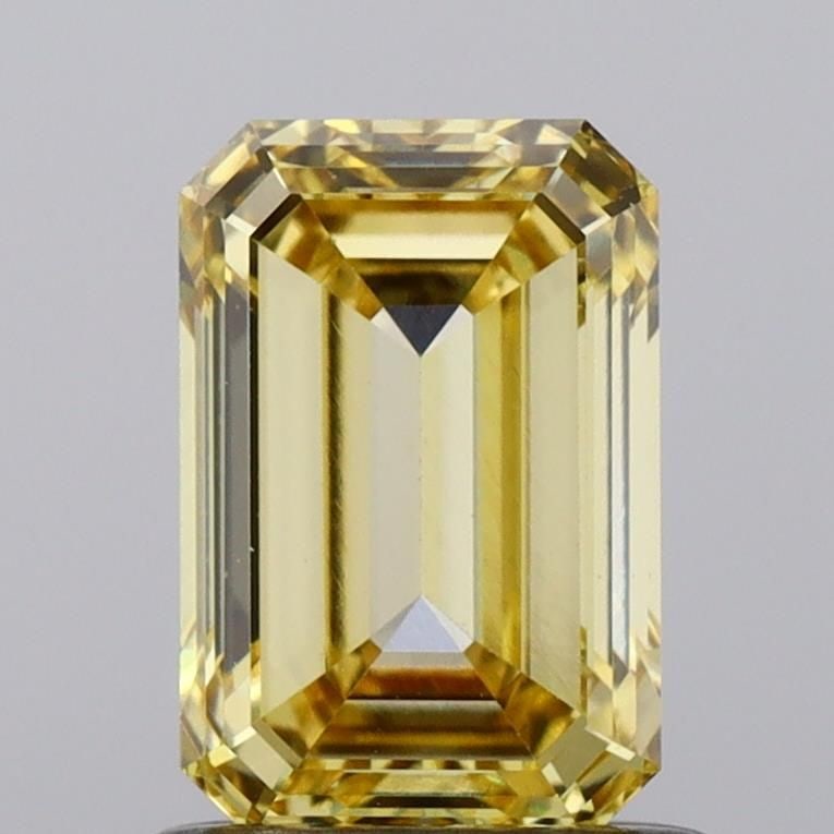 Loose Diamond - EMERALD 1.04ct Fancy Vivid Yellow VS1: Loose Diamond - EMERALD 1.04ct Fancy Vivid Yellow VS1 Source: This is a real non-mined Diamond that has been grown in a lab Shape: EMERALD Carats: 1.04 Color: Fancy Vivid Yellow Certification: NONE Vi