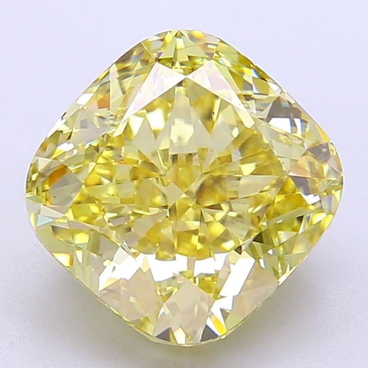 Loose Diamond - CUSHION MODIFIED 5.03ct Fancy Intense Yellow VS2: Loose Diamond - CUSHION MODIFIED 5.03ct Fancy Intense Yellow VS2 Source: This is a real non-mined Diamond that has been grown in a lab Shape: CUSHION MODIFIED Carats: 5.03 Color: Fancy Intense Yellow 