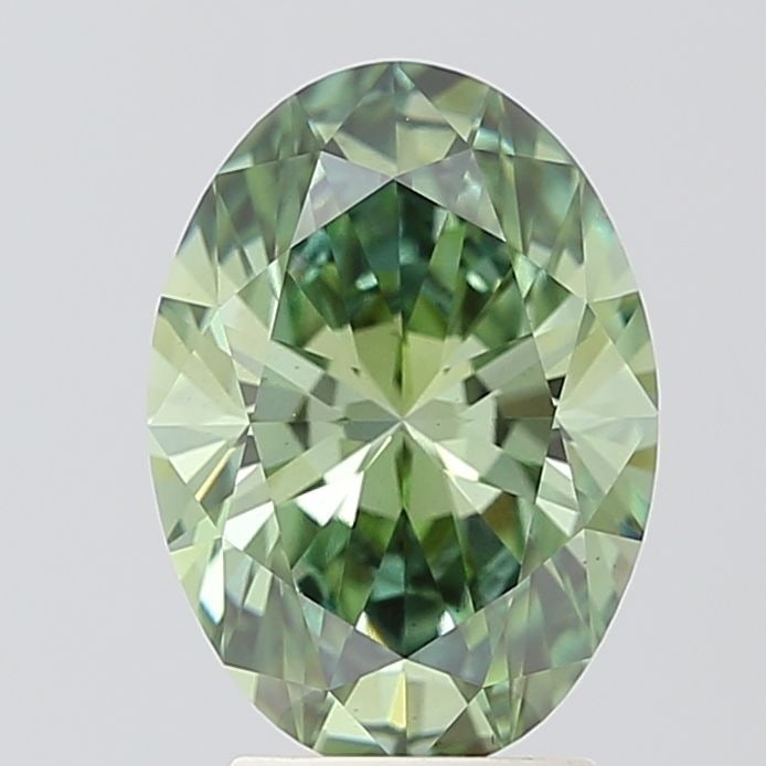 Loose Diamond - OVAL 3.02ct Fancy Vivid Green VS1: Loose Diamond - OVAL 3.02ct Fancy Vivid Green VS1 Source: This is a real non-mined Diamond that has been grown in a lab Shape: OVAL Carats: 3.02 Color: Fancy Vivid Green Certification: IGI Video: