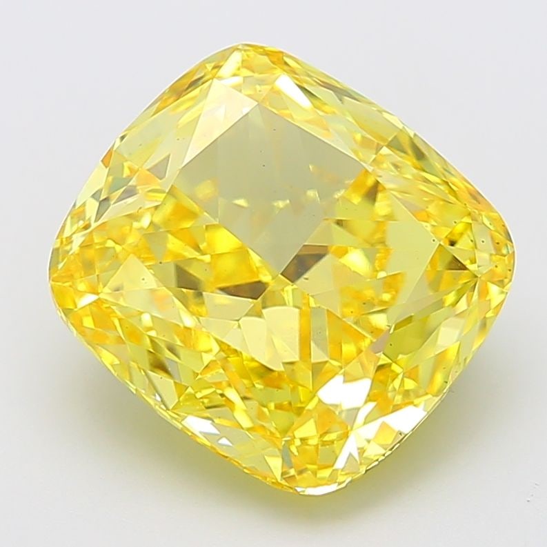 Loose Diamond - CUSHION MODIFIED 10.03ct Fancy Vivid Yellow VS2: Loose Diamond - CUSHION MODIFIED 10.03ct Fancy Vivid Yellow VS2 Source: This is a real non-mined Diamond that has been grown in a lab Shape: CUSHION MODIFIED Carats: 10.03 Color: Fancy Vivid Yellow Ce