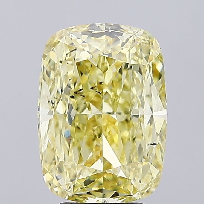 Loose Diamond - CUSHION MODIFIED 5.04ct Fancy Intense Yellow SI1: Loose Diamond - CUSHION MODIFIED 5.04ct Fancy Intense Yellow SI1 Source: This is a real non-mined Diamond that has been grown in a lab Shape: CUSHION MODIFIED Carats: 5.04 Color: Fancy Intense Yellow 