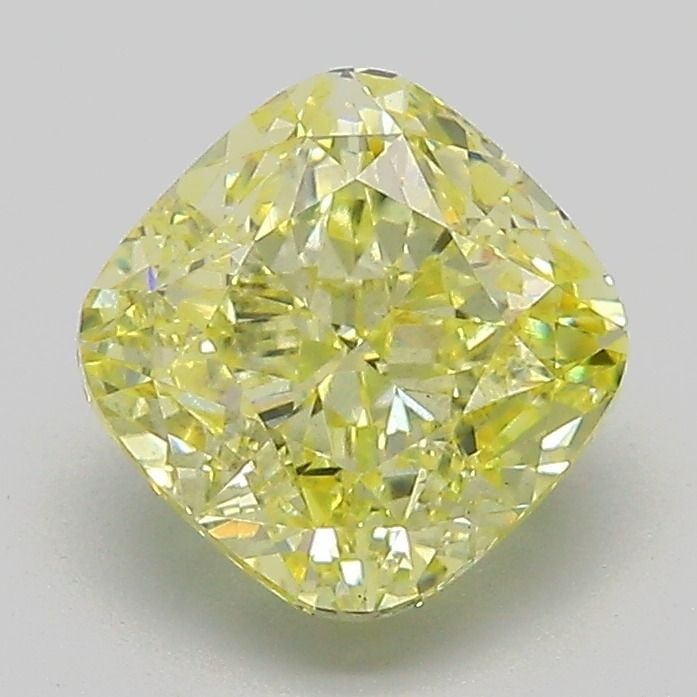 Loose Diamond - CUSHION MODIFIED 2.1ct Fancy Yellow VS2: Loose Diamond - CUSHION MODIFIED 2.1ct Fancy Yellow VS2 Source: This is a real non-mined Diamond that has been grown in a lab Shape: CUSHION MODIFIED Carats: 2.1 Color: Fancy Yellow Certification: IGI