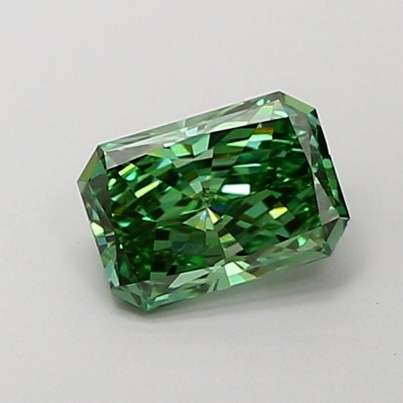 Loose Diamond - RADIANT 1.01ct Fancy Vivid Green VVS2: Loose Diamond - RADIANT 1.01ct Fancy Vivid Green VVS2 Source: This is a real non-mined Diamond that has been grown in a lab Shape: RADIANT Carats: 1.01 Color: Fancy Vivid Green Certification: IGI Vide