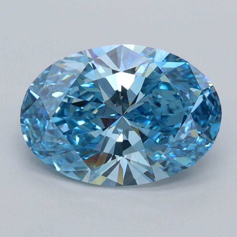 Loose Diamond - OVAL 2.05ct Fancy Vivid Blue VVS1: Loose Diamond - OVAL 2.05ct Fancy Vivid Blue VVS1 Source: This is a real non-mined Diamond that has been grown in a lab Shape: OVAL Carats: 2.05 Color: Fancy Vivid Blue Certification: IGI Video: