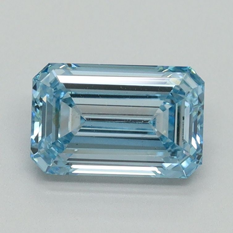 Loose Diamond - EMERALD 1.17ct Fancy Intense Blue VS1: Loose Diamond - EMERALD 1.17ct Fancy Intense Blue VS1 Source: This is a real non-mined Diamond that has been grown in a lab Shape: EMERALD Carats: 1.17 Color: Fancy Intense Blue Certification: IGI Vid