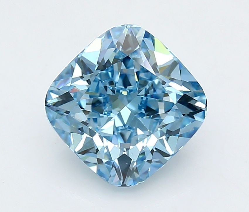Loose Diamond - CUSHION MODIFIED 3.03ct Fancy Vivid Blue VVS2: Loose Diamond - CUSHION MODIFIED 3.03ct Fancy Vivid Blue VVS2 Source: This is a real non-mined Diamond that has been grown in a lab Shape: CUSHION MODIFIED Carats: 3.03 Color: Fancy Vivid Blue Certifi
