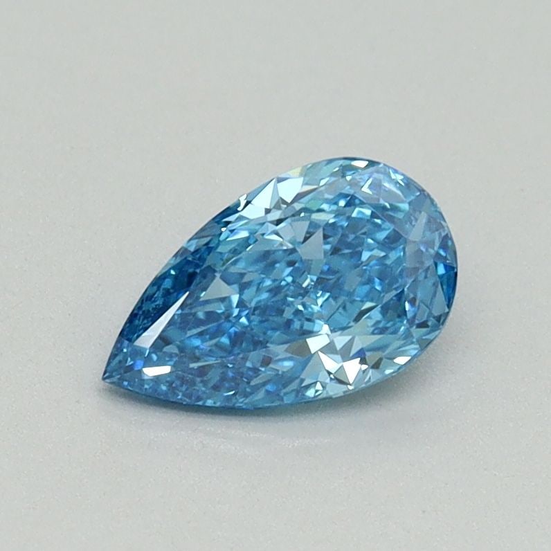 Loose Diamond - PEAR 0.61ct Fancy Vivid Blue VVS2: Loose Diamond - PEAR 0.61ct Fancy Vivid Blue VVS2 Source: This is a real non-mined Diamond that has been grown in a lab Shape: PEAR Carats: 0.61 Color: Fancy Vivid Blue Certification: IGI Video:
