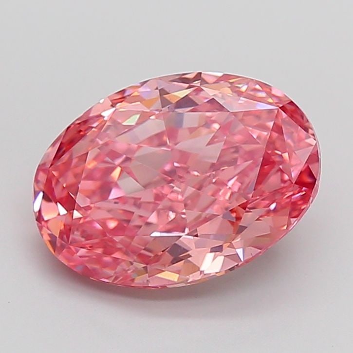 Loose Diamond - OVAL 5.03ct Fancy Vivid Pink VS2: Loose Diamond - OVAL 5.03ct Fancy Vivid Pink VS2 Source: This is a real non-mined Diamond that has been grown in a lab Shape: OVAL Carats: 5.03 Color: Fancy Vivid Pink Certification: IGI Video: