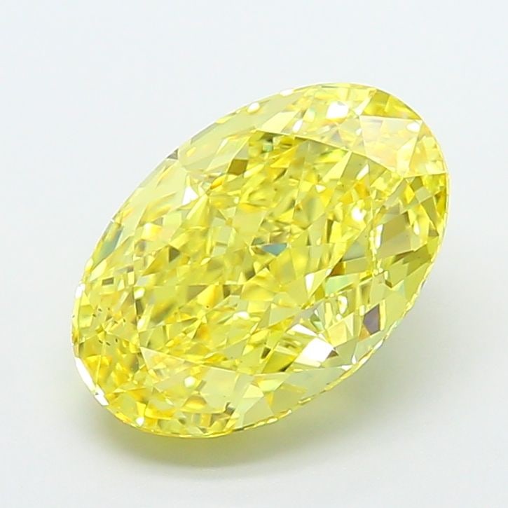 Loose Diamond - OVAL 5.01ct Fancy Vivid Yellow VS2: Loose Diamond - OVAL 5.01ct Fancy Vivid Yellow VS2 Source: This is a real non-mined Diamond that has been grown in a lab Shape: OVAL Carats: 5.01 Color: Fancy Vivid Yellow Certification: IGI Video: