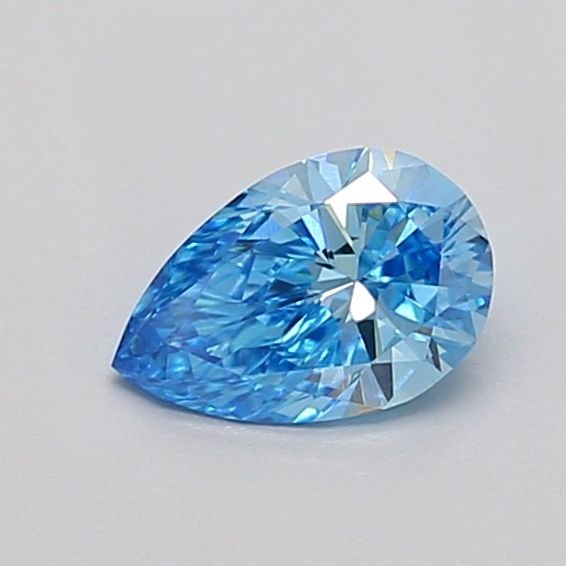 Loose Diamond - PEAR 0.43ct Fancy Vivid Blue VVS2: Loose Diamond - PEAR 0.43ct Fancy Vivid Blue VVS2 Source: This is a real non-mined Diamond that has been grown in a lab Shape: PEAR Carats: 0.43 Color: Fancy Vivid Blue Certification: IGI Video: