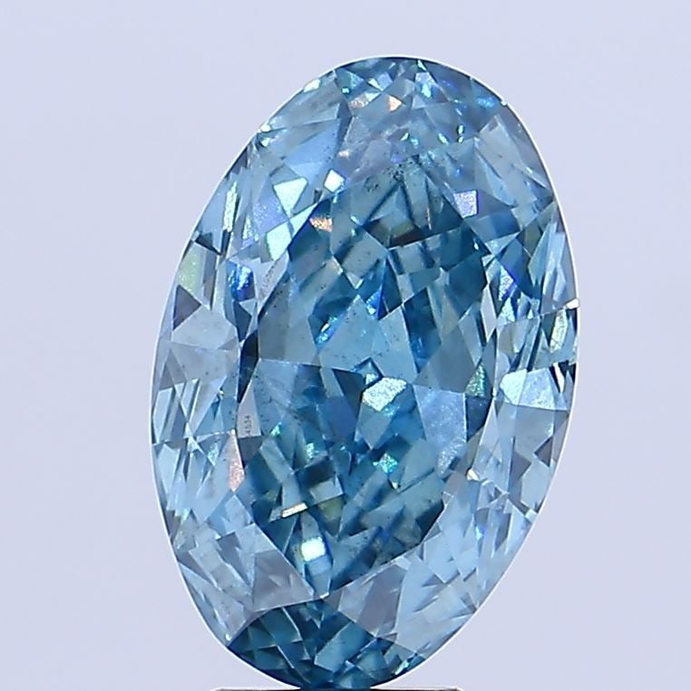 Loose Diamond - OVAL 5.04ct Fancy Vivid Blue SI2: Loose Diamond - OVAL 5.04ct Fancy Vivid Blue SI2 Source: This is a real non-mined Diamond that has been grown in a lab Shape: OVAL Carats: 5.04 Color: Fancy Vivid Blue Certification: IGI Video:
