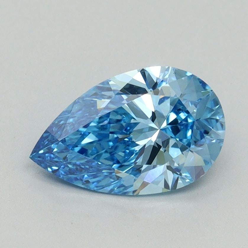 Loose Diamond - PEAR 1.07ct Fancy Vivid Blue VS1: Loose Diamond - PEAR 1.07ct Fancy Vivid Blue VS1 Source: This is a real non-mined Diamond that has been grown in a lab Shape: PEAR Carats: 1.07 Color: Fancy Vivid Blue Certification: IGI Video: