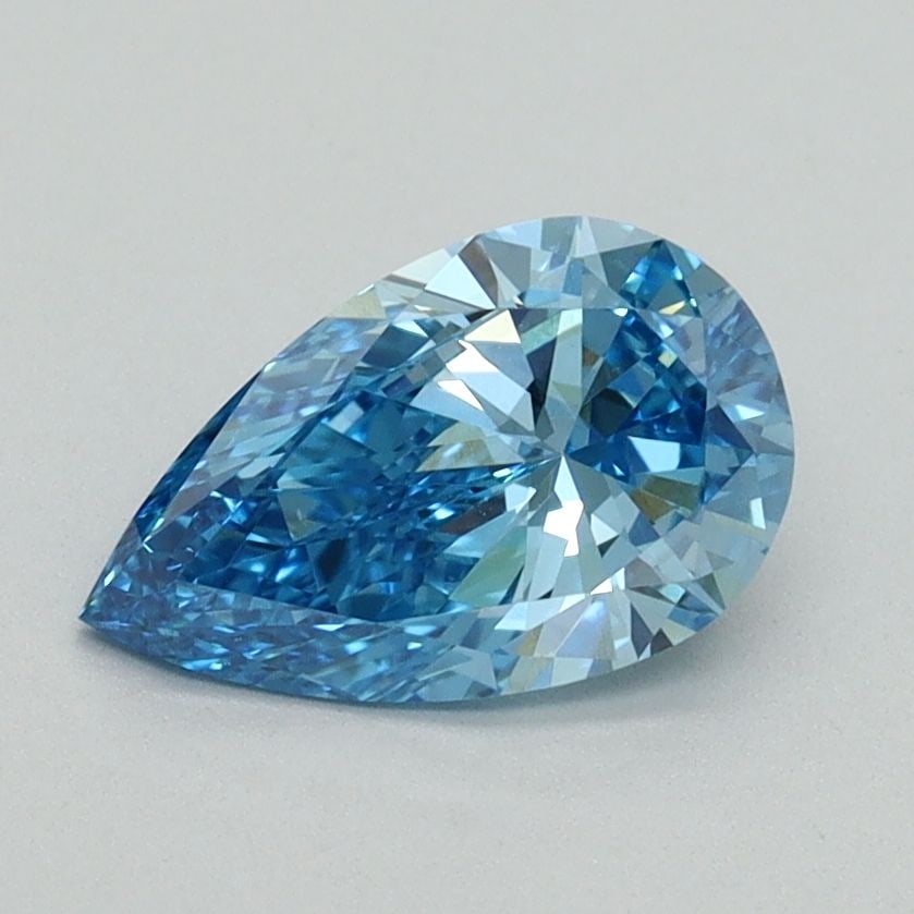 Loose Diamond - PEAR 1.0ct Fancy Vivid Blue VS1: Loose Diamond - PEAR 1.0ct Fancy Vivid Blue VS1 Source: This is a real non-mined Diamond that has been grown in a lab Shape: PEAR Carats: 1.0 Color: Fancy Vivid Blue Certification: IGI Video: