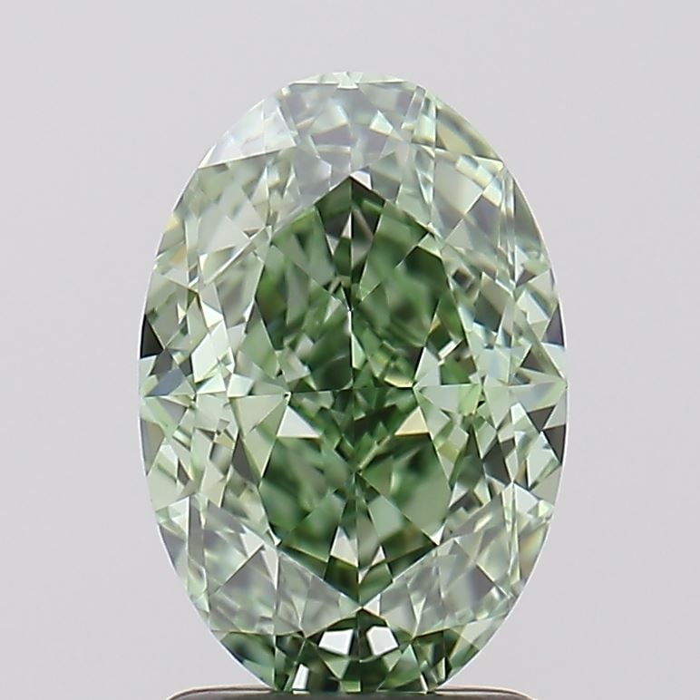 Loose Diamond - OVAL 2.28ct Fancy Vivid Green FL: Loose Diamond - OVAL 2.28ct Fancy Vivid Green FL Source: This is a real non-mined Diamond that has been grown in a lab Shape: OVAL Carats: 2.28 Color: Fancy Vivid Green Certification: IGI Video: